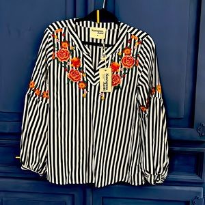 Savanna Jane stripes blouse. New with tags.
